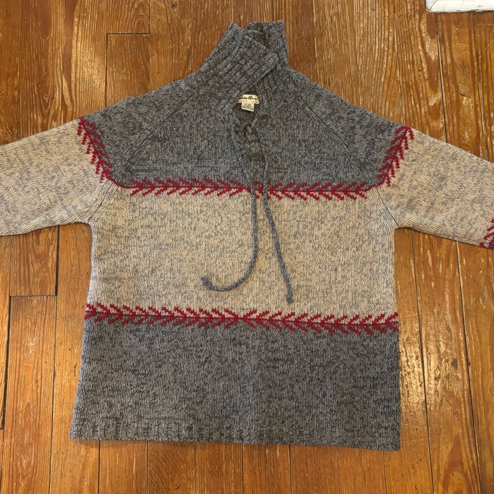 Eddie Bauer Gray Knit Sweater - Picture 2 of 4